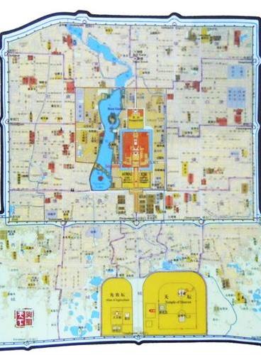 清北京城地图（鼠标垫）