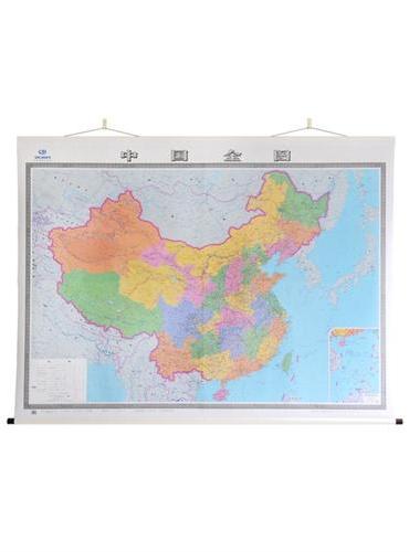 中国全图（四全2米×1.5米　专业挂图 实木卷轴精装版）