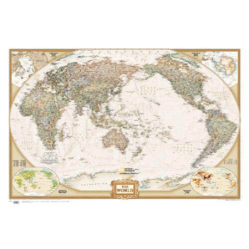 世界地图（NG仿古）（折叠袋装）