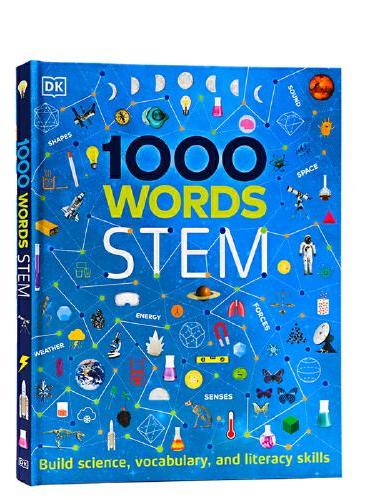 英文原版 DK 1000个科学词汇 1000 Words STEM DK儿童科普英语单词学习 插图图解字典词典 阅读写作技能提升