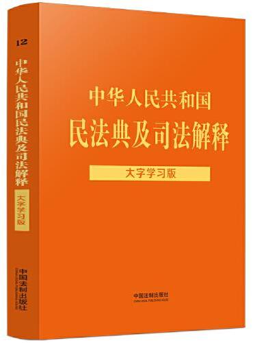 中华人民共和国民法典及司法解释：大字学习版（根据最新民法典总则编司法解释编撰）