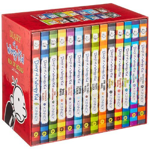 英文原版 小屁孩日记14册全故事 美版盒装 Diary of a Wimpy Kid Books1-14 桥梁章节书学生