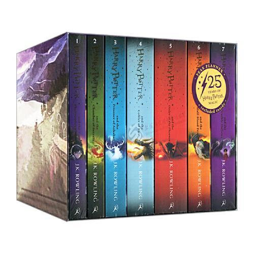 【烫金封面 25周年纪念版】英文原版 哈利波特1-7套装 Harry Potter 1-7盒装英文全集 哈利波特与魔法石