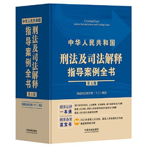 中华人民共和国刑法及司法解释指导案例全书（根据刑法修正案（十二）编定）（第五版）