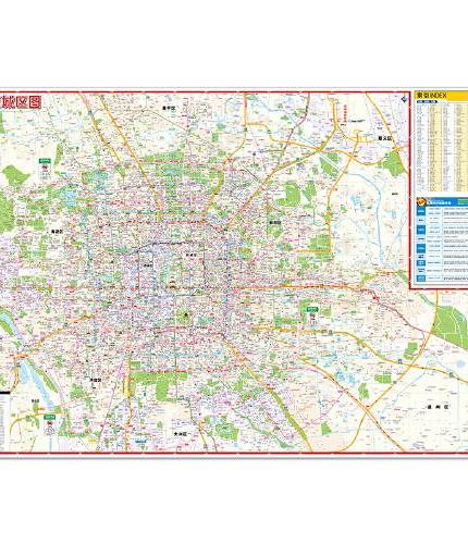 2025年新版 北京地图（北京市旅游交通地图）交通旅游住宿生活打卡地指南 展开864*594mm CITY城市地图系列